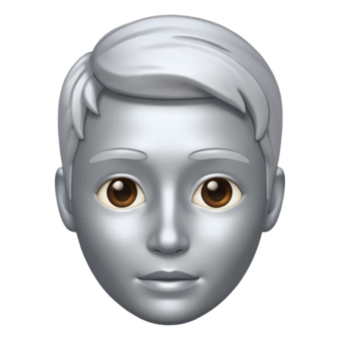 A portrait cast with tin sticker