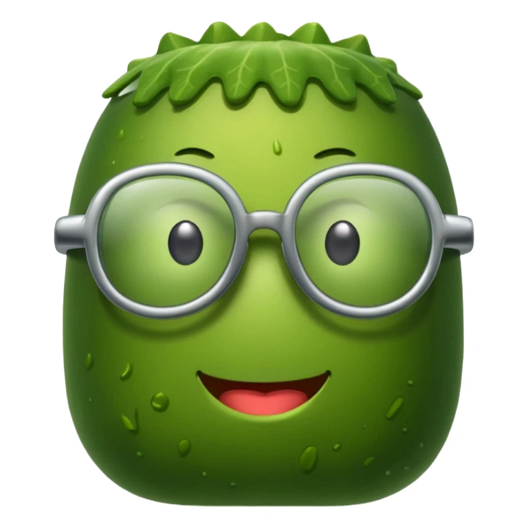 Pickle wearing glasses  sticker