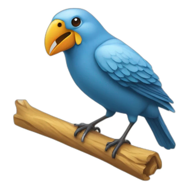 un oiseau qui mange sticker