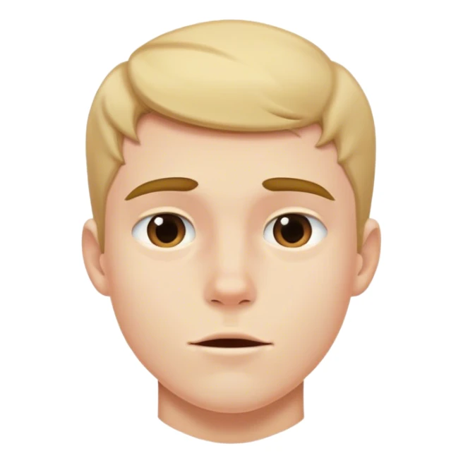 boy showing off his jawline sticker