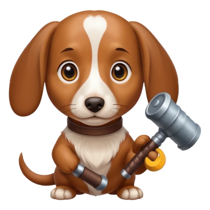 Dachshund dog Holding rpg sticker