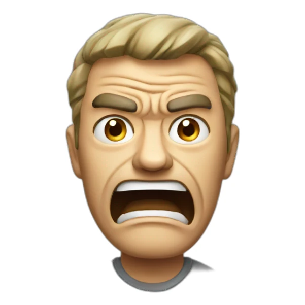 Angry man phone sticker