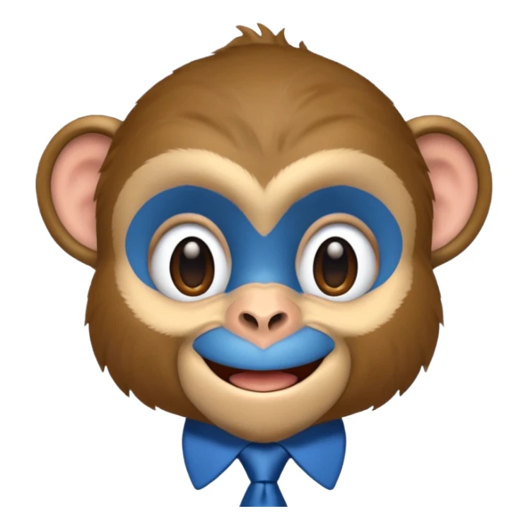 monkey with blue tie sticker
