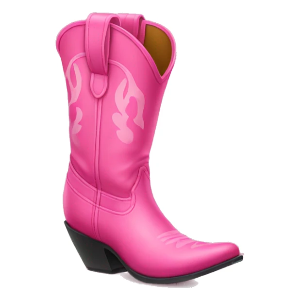 Pink cowgirl boot sticker