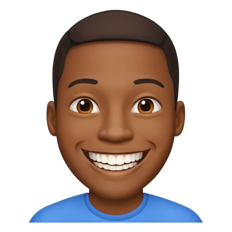 black guy white teeth sticker