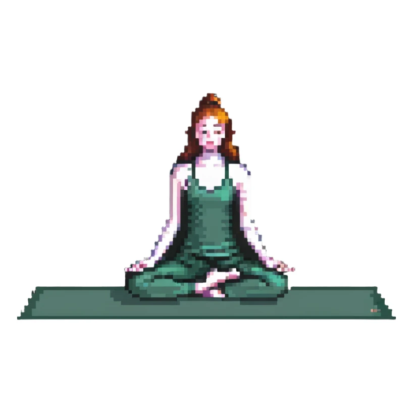 person doing yoga sticker