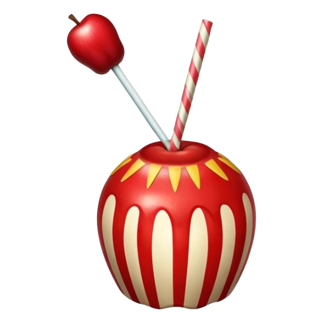 Vintage circus candy apple sticker