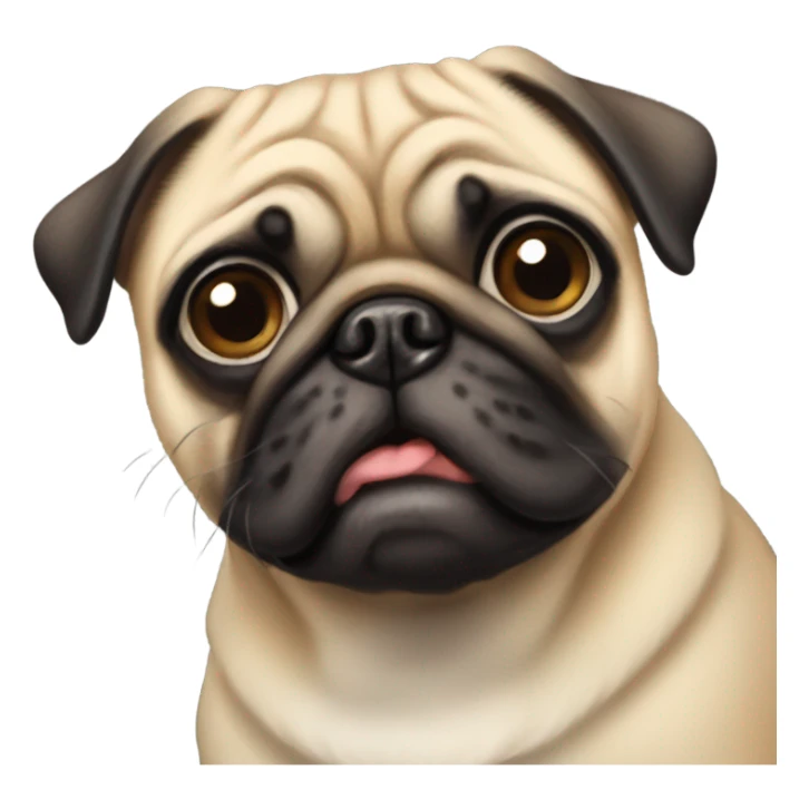 Perro pug sticker