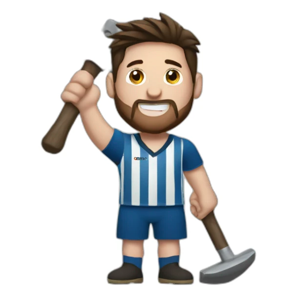  messi lifting a tool sticker