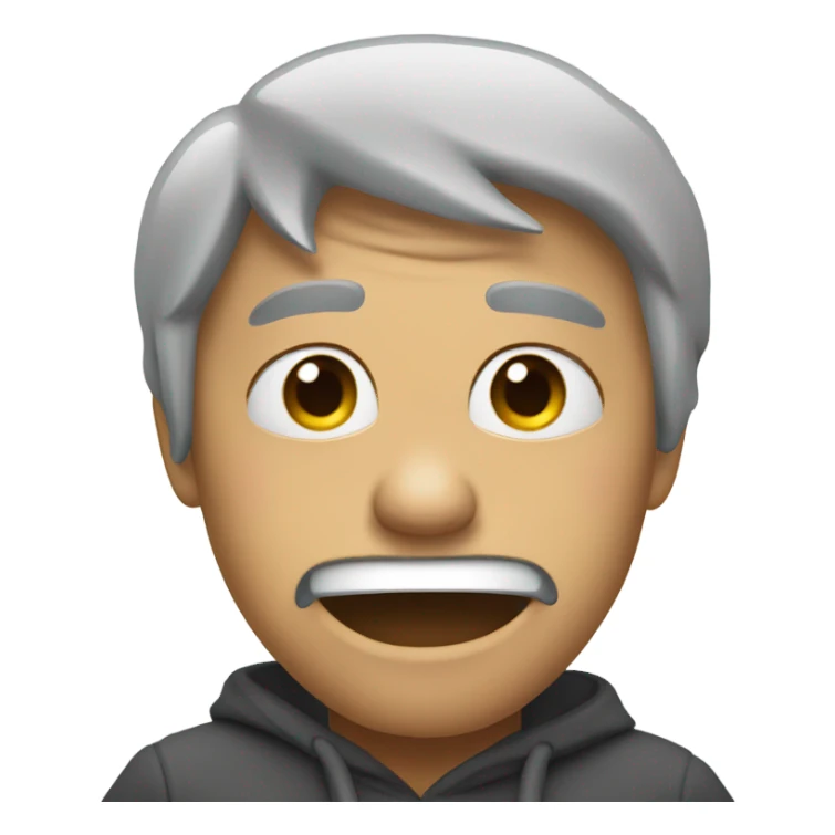 squat with a goofy face sticker