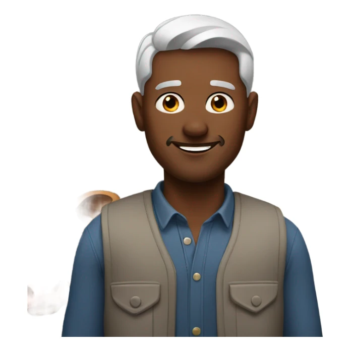 Man with cows sticker