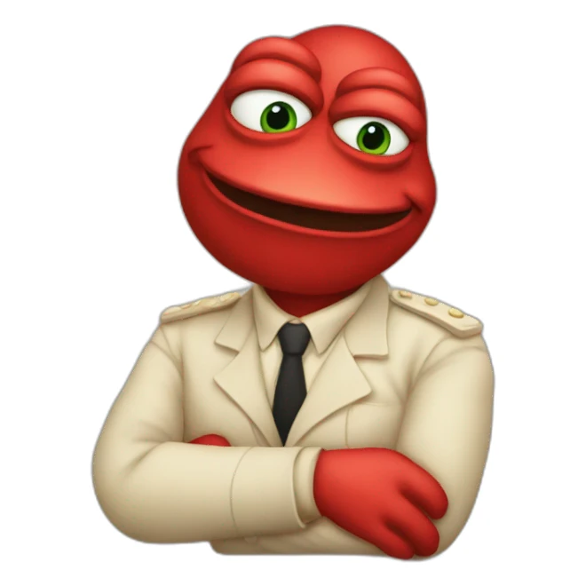 red pepe mailmain happy sticker