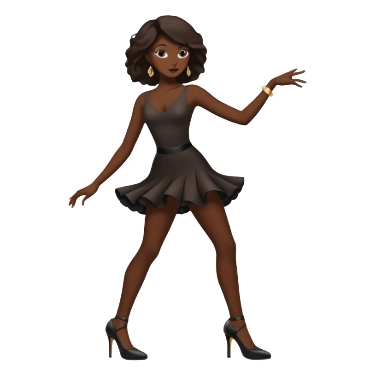 dancing silhouette with high heels sticker