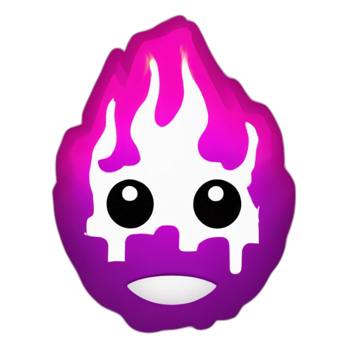 glitchy magenta fire sticker