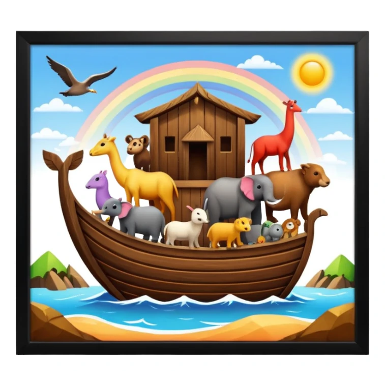 animaux dans arche de noé sticker