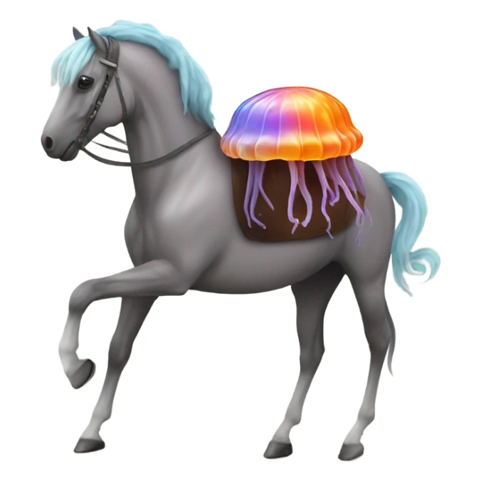 jellyfish on a hors sticker