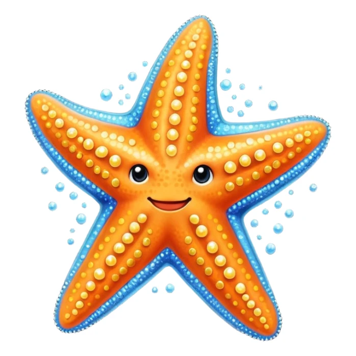 starfish with sparkles sticker