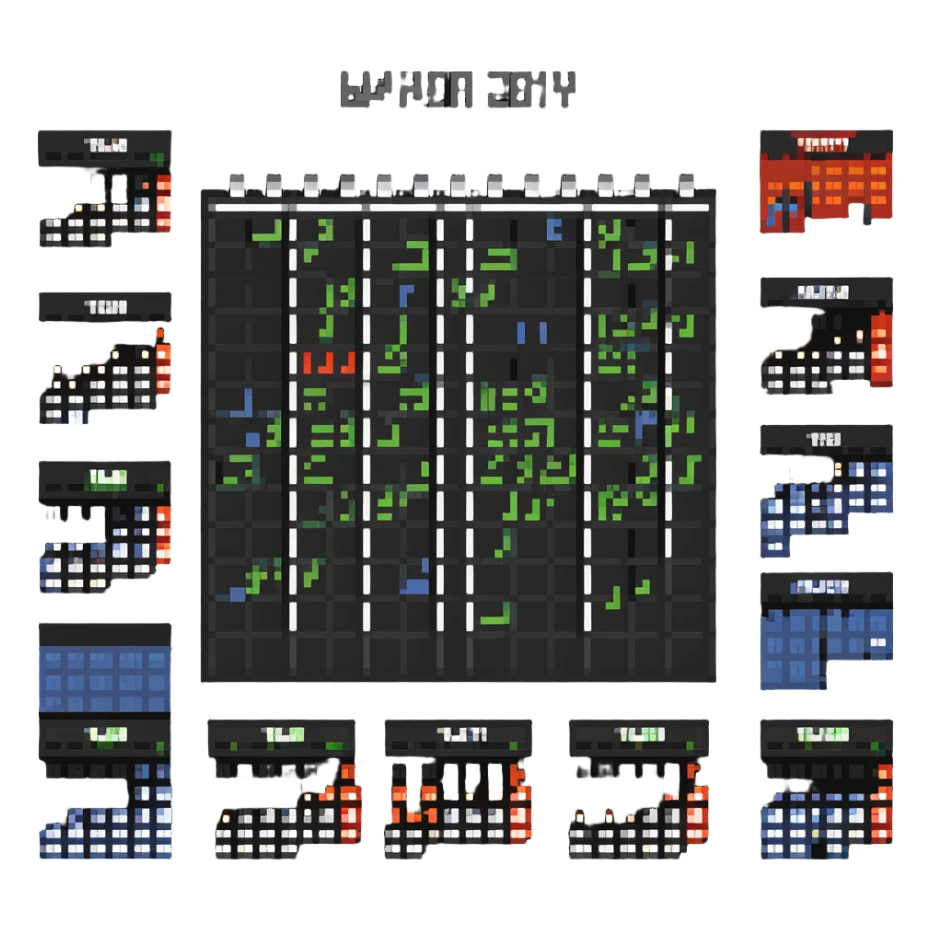 calendar with musical notes sticker