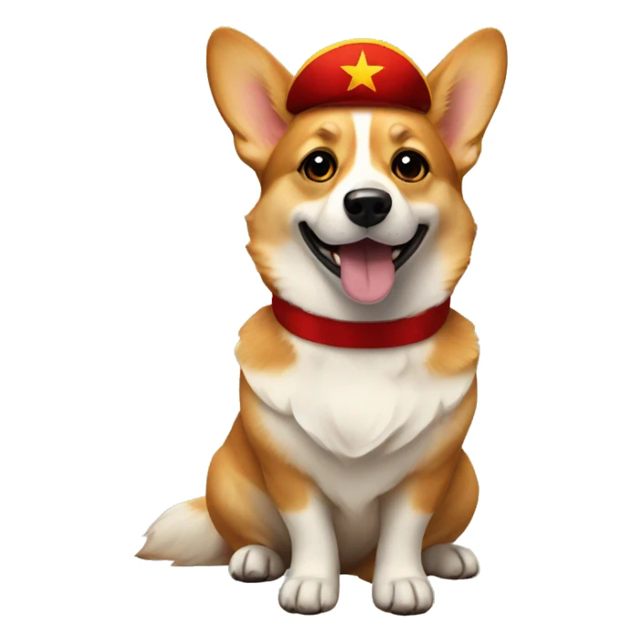 communist corgi sticker