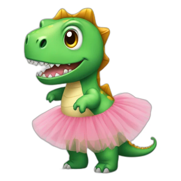 un dinosaure en tutu sticker