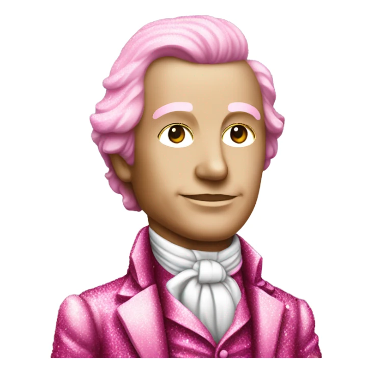Pink ombre James Monroe statue with glitter sticker