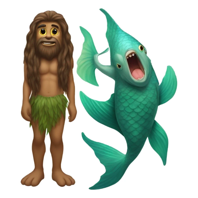 Sasquatch mermaid  sticker