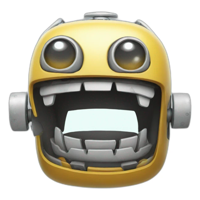 laughing robot sticker