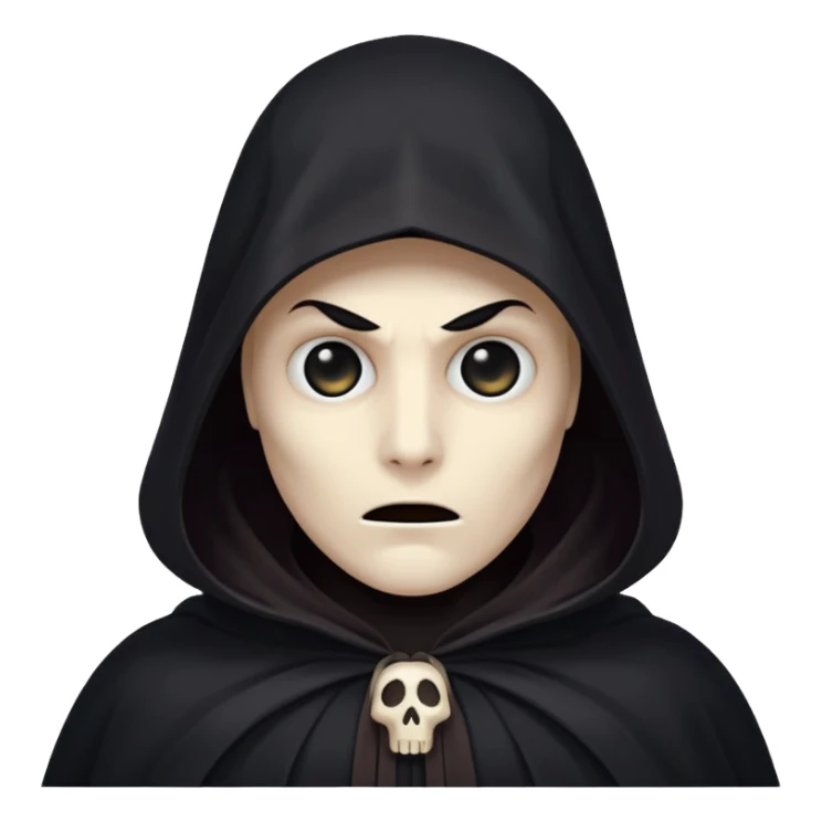 Shadowy Phantom with Cloak horror look sticker