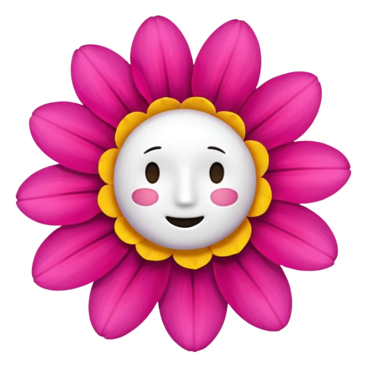 emoji for single flower without face sticker