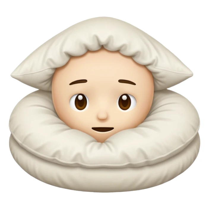 cartoon head buried in pillow sticker