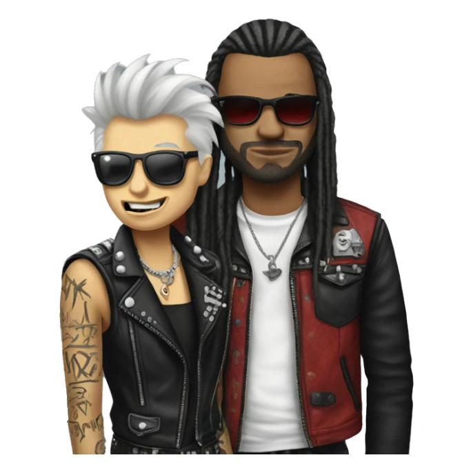 punk rocker with irocese harcut sticker