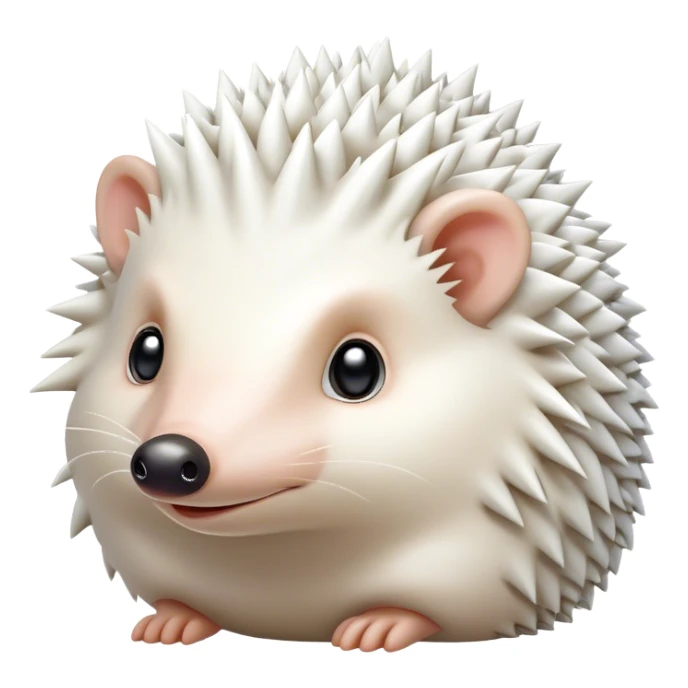 White Hedgehog sticker