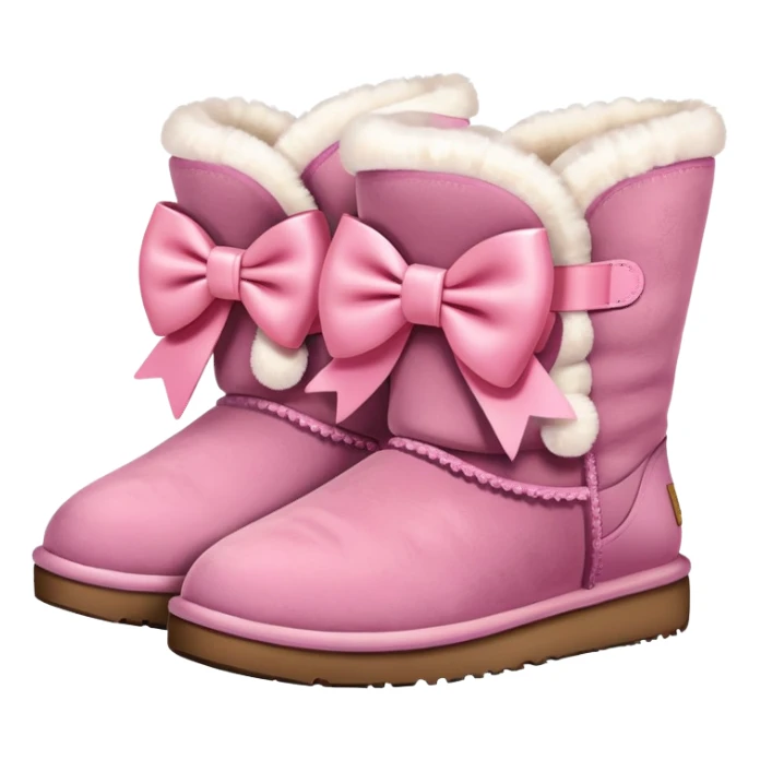 Shoes Ugg with pink bow  sticker