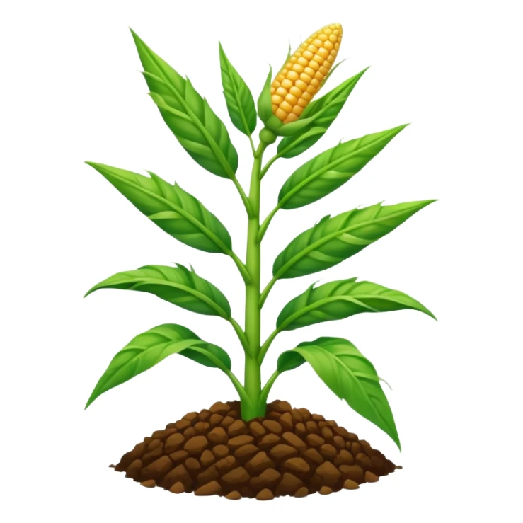 Cây bắp mọc trên đất sticker