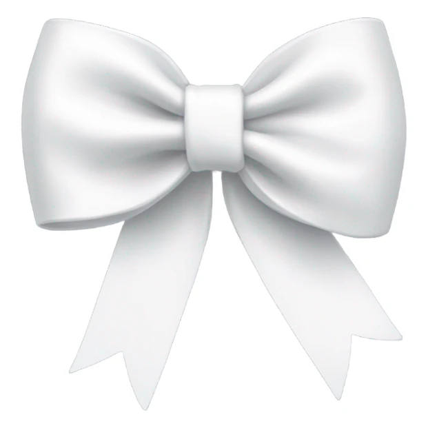 White preppy bow sticker