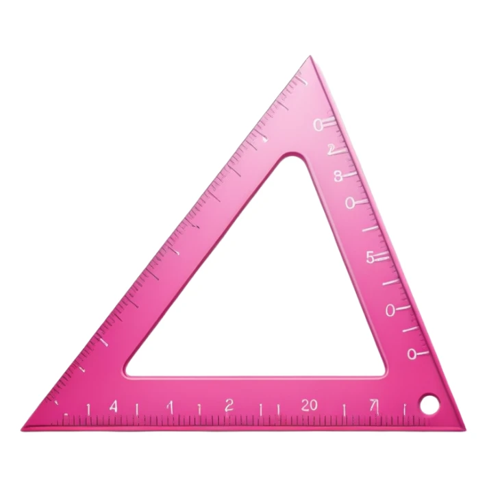 pink right triangle ruler sticker