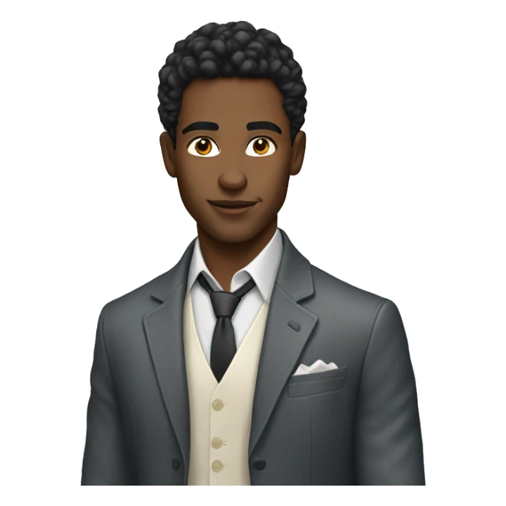 portrait of stylish young man sticker