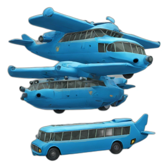 flying blue battle bus sticker
