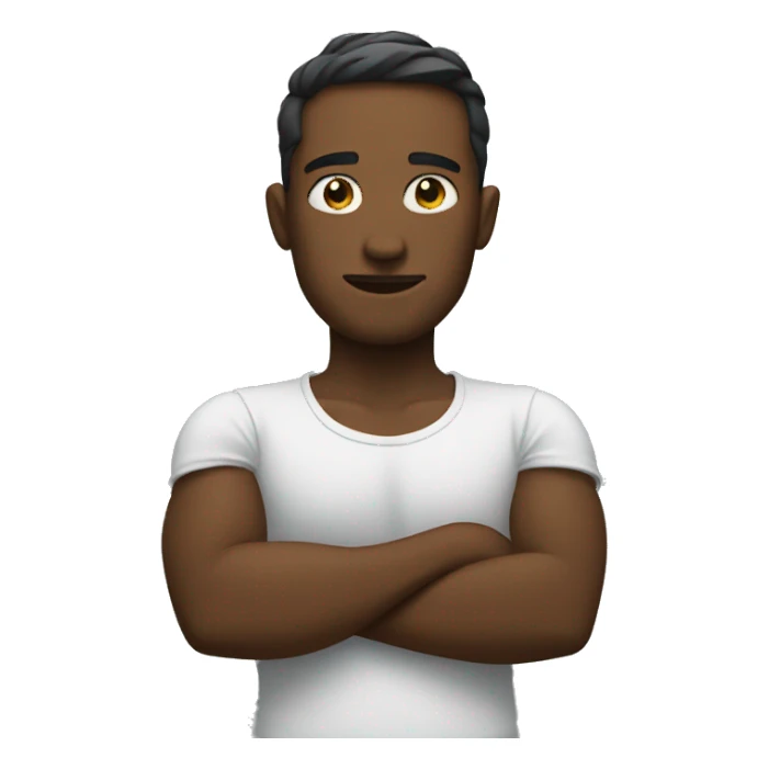 With arms crossed sticker