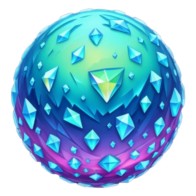 planet, surface covered in glowing crystals  sticker