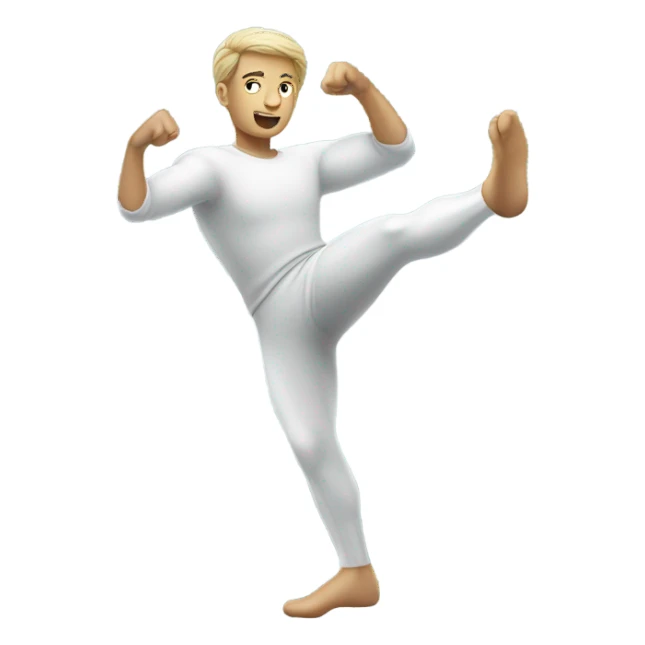 kick him with his foot sticker