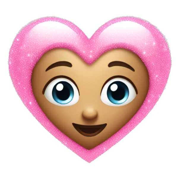 sparkling pink heart sticker