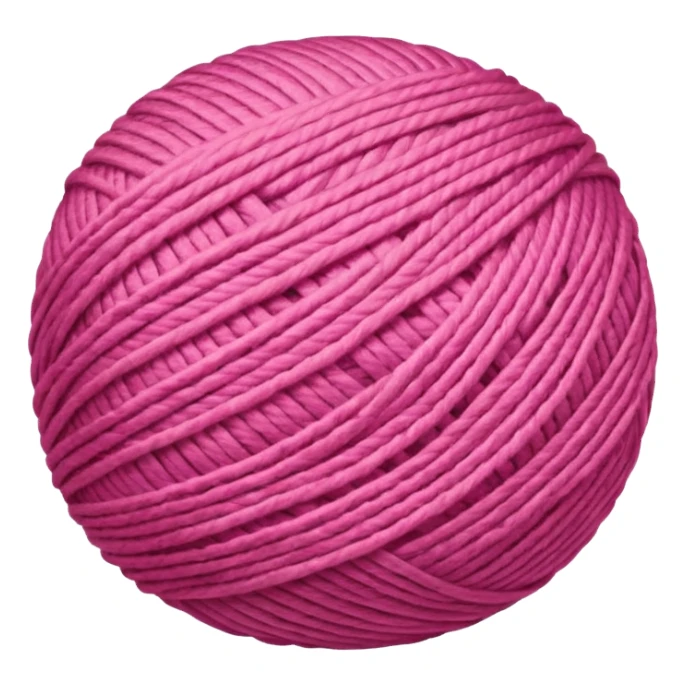 Rolled Yarn Ball pink sticker
