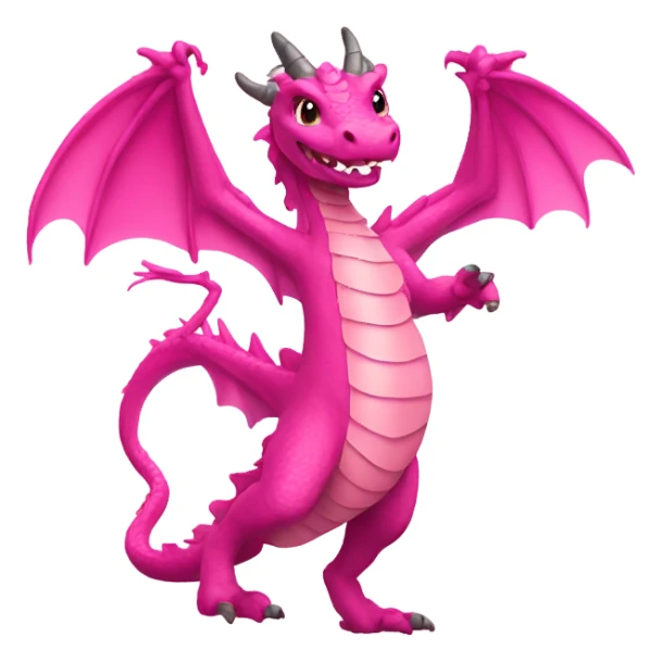 Pink dragon with mirror is dancing  sticker