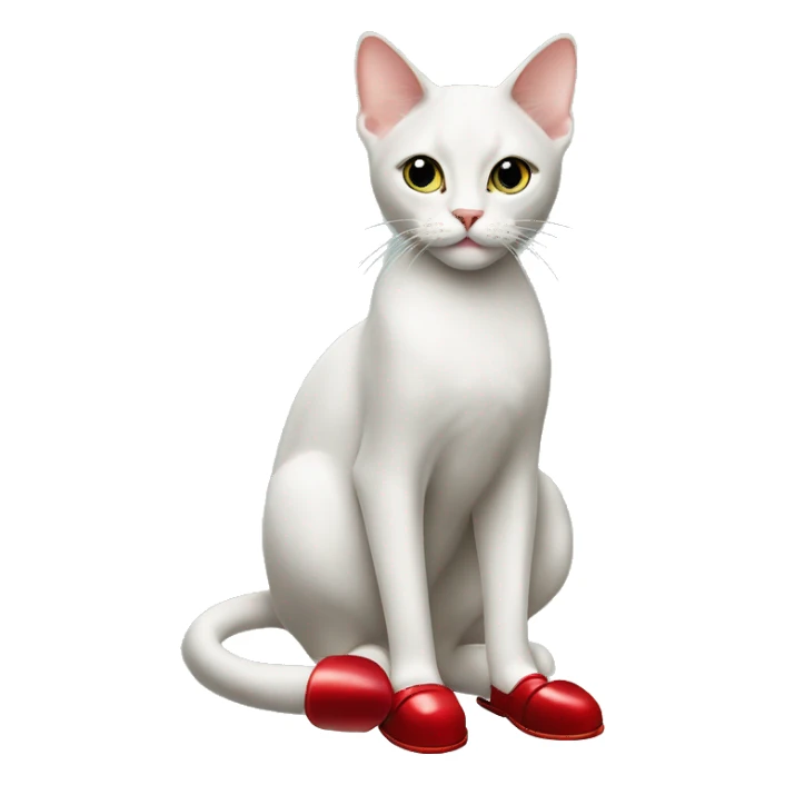 Cat wearing louboutins￼ sticker