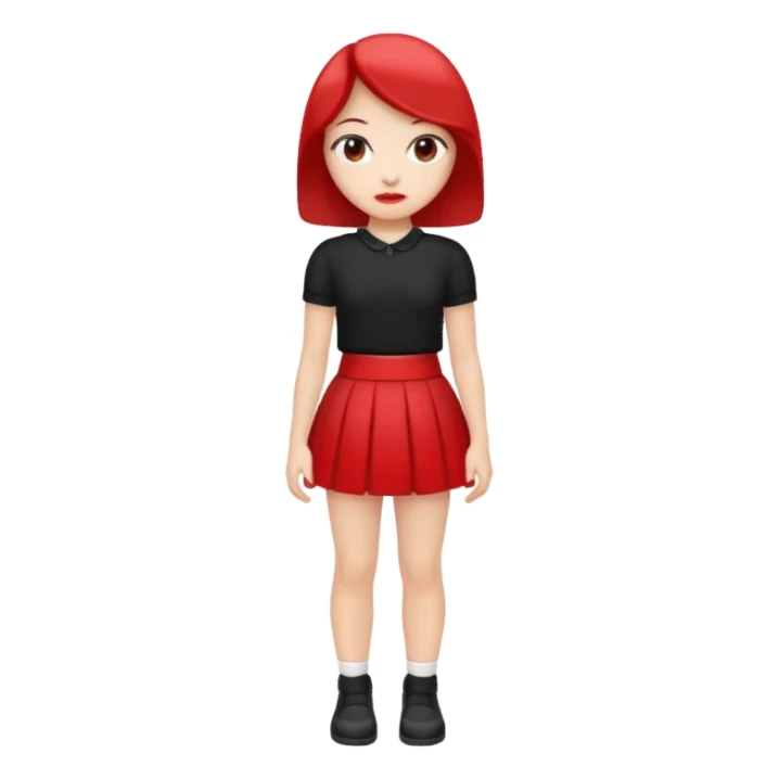 mini black red  skirt sticker