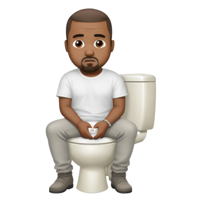 Kanye on toilet sticker
