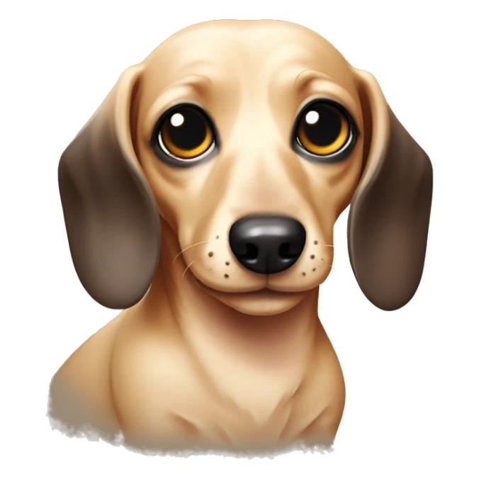 mini cream dachshund with a pirate eye patch  sticker
