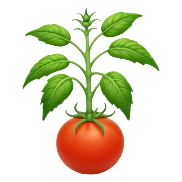 tiny young realistic tomato seedling sticker