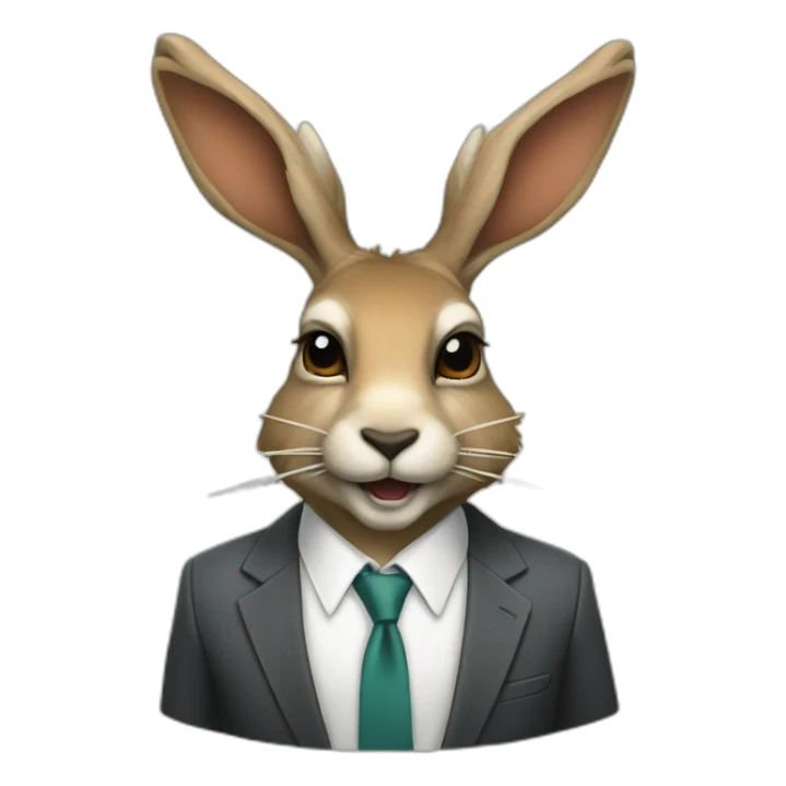 jackalope in a business suit sticker